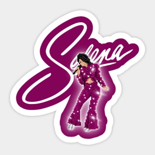 Selena Pixel Art Sticker